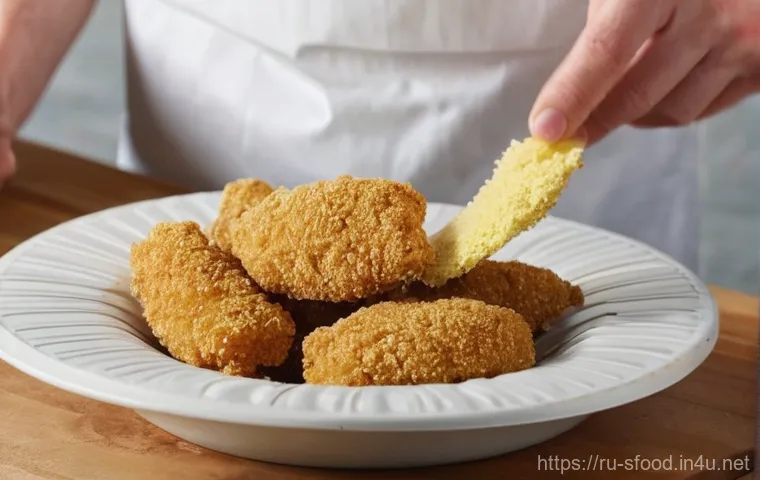 속초 닭강정 바삭한 식감 유지하는 법 - **Crispy Double-Fried Korean Chicken Perfection**: A close-up, high-angle shot showcasing individual...