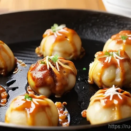 Home 26 오사카 타코야키 제대로 만드는 법 - **Prompt 1: The Art of Flipping Takoyaki**
A dynamic, close-up shot of a takoyaki pan filled wit...
